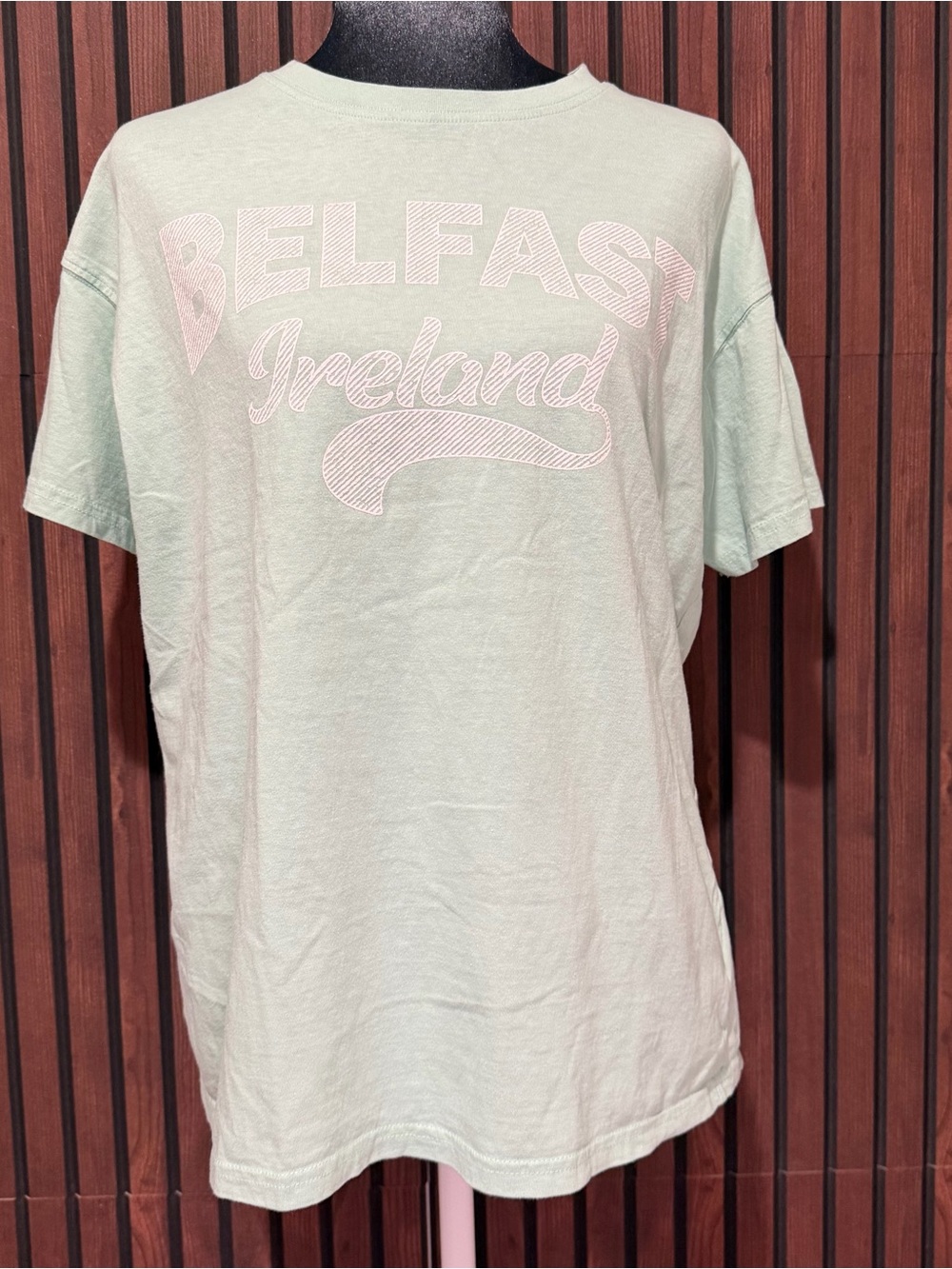 Belfast Ireland Graphic Tee Pastel Green Short Sleeve Tee | Size M